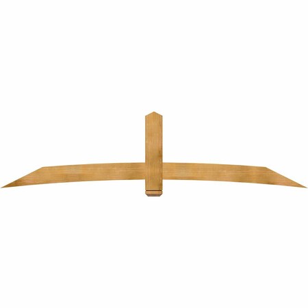 Ekena Millwork Bellingham Rough Sawn Timber Gable Bracket, Western Red Cedar, 108"W x 27"H x 2"D x 6"F, 6/12 Pitch GBW108X27X0206BEL00RWR